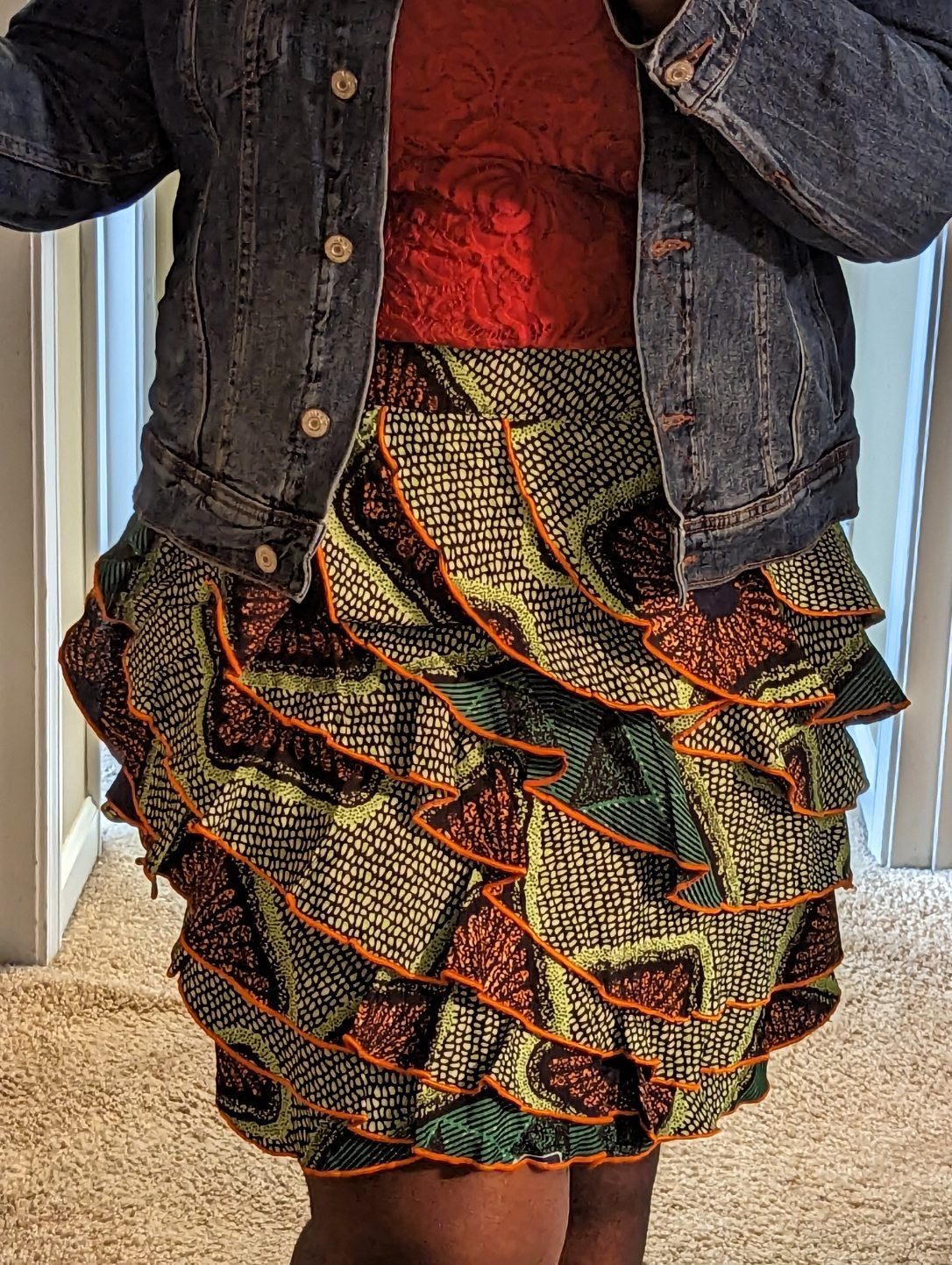 Biola Ankara Skirt with a flair 🌹