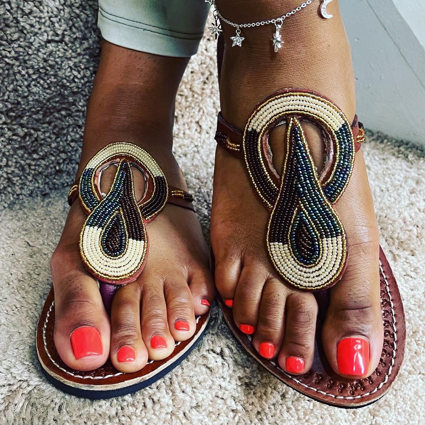 Leather Sandals Ankara Sandals For Ladies Tao Paris Women's Ankara