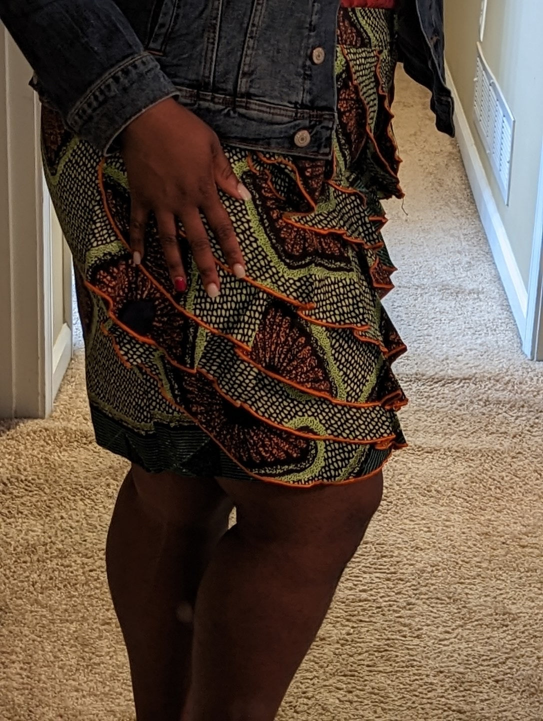 Biola Ankara Skirt with a flair 🌹